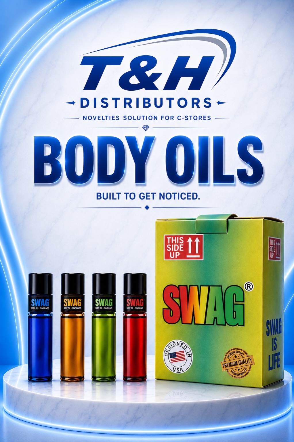 SWAG body oil fragrance roll-ons with retail box